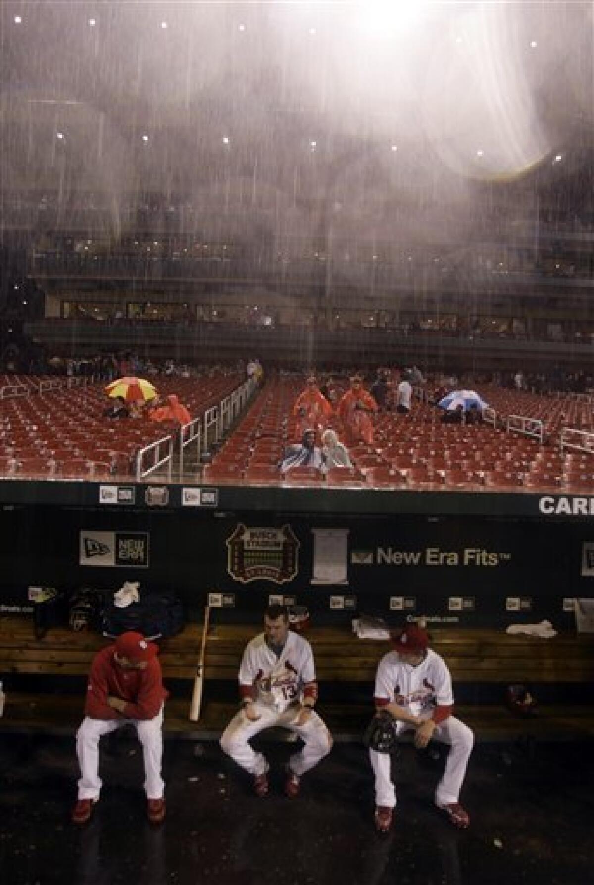 Cardinals game delayed by severe weather