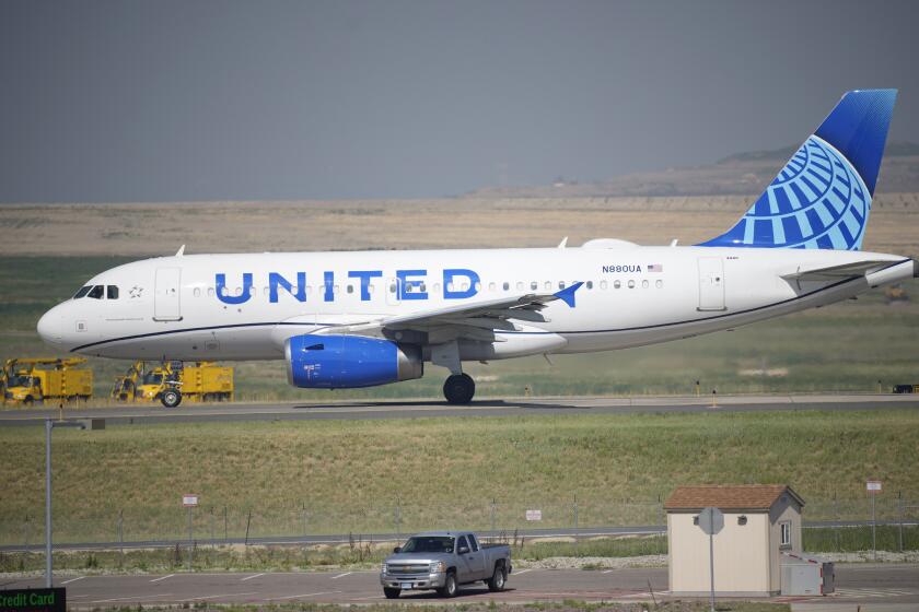 FILE - In this July 2, 2021 file photo, a United Airlines jetliner taxis down a runway for take off from Denver International Airport in Denver. United Airlines will require U.S.-based employees to be vaccinated against COVID-19 by late October, and maybe sooner. United announced the decision Friday, Aug. 6. (AP Photo/David Zalubowski, file)