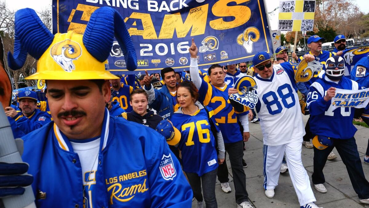 Council members ask Rams to pay for LAPD at Coliseum games - Los Angeles  Times