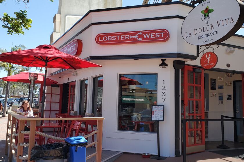 Lobster West is located at 1237 Prospect St. in La Jolla.
