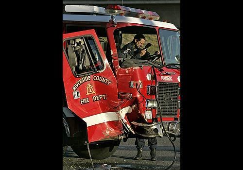 Riverside County firetruck fatal accident