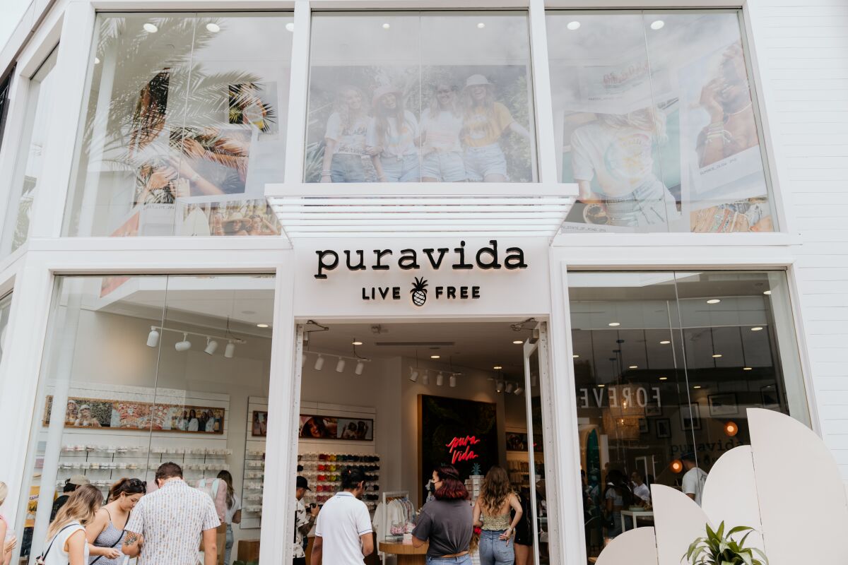 The new Pura Vida store at Westfield UTC mall opened in August.