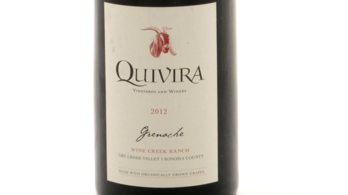 2012 Quivira Vineyards Wine Creek Ranch Grenache (Sonoma County)