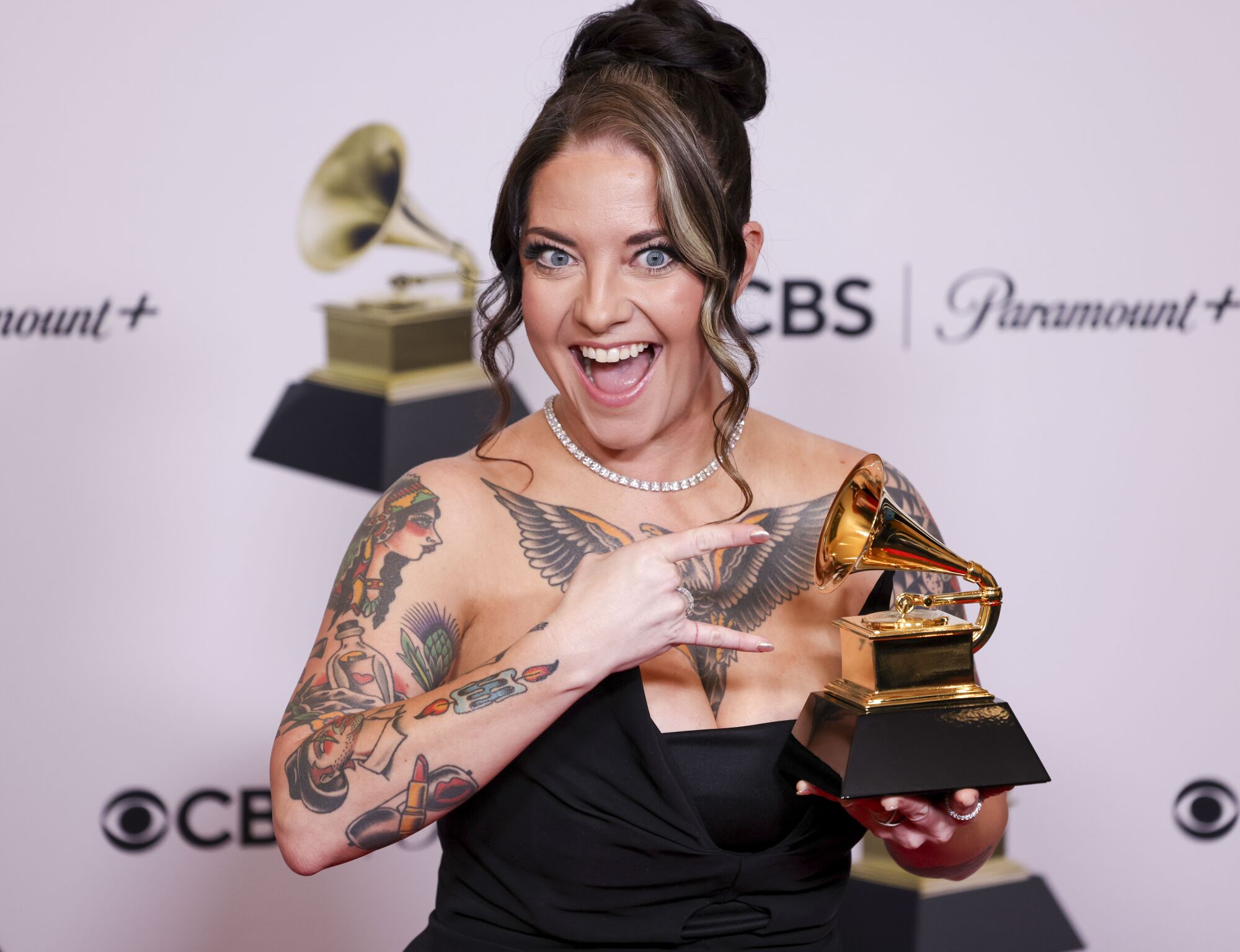 Ashley McBryde Gagnant du 65e Grammy Awards qui s'est tenu à la Crytpo.com Arena.