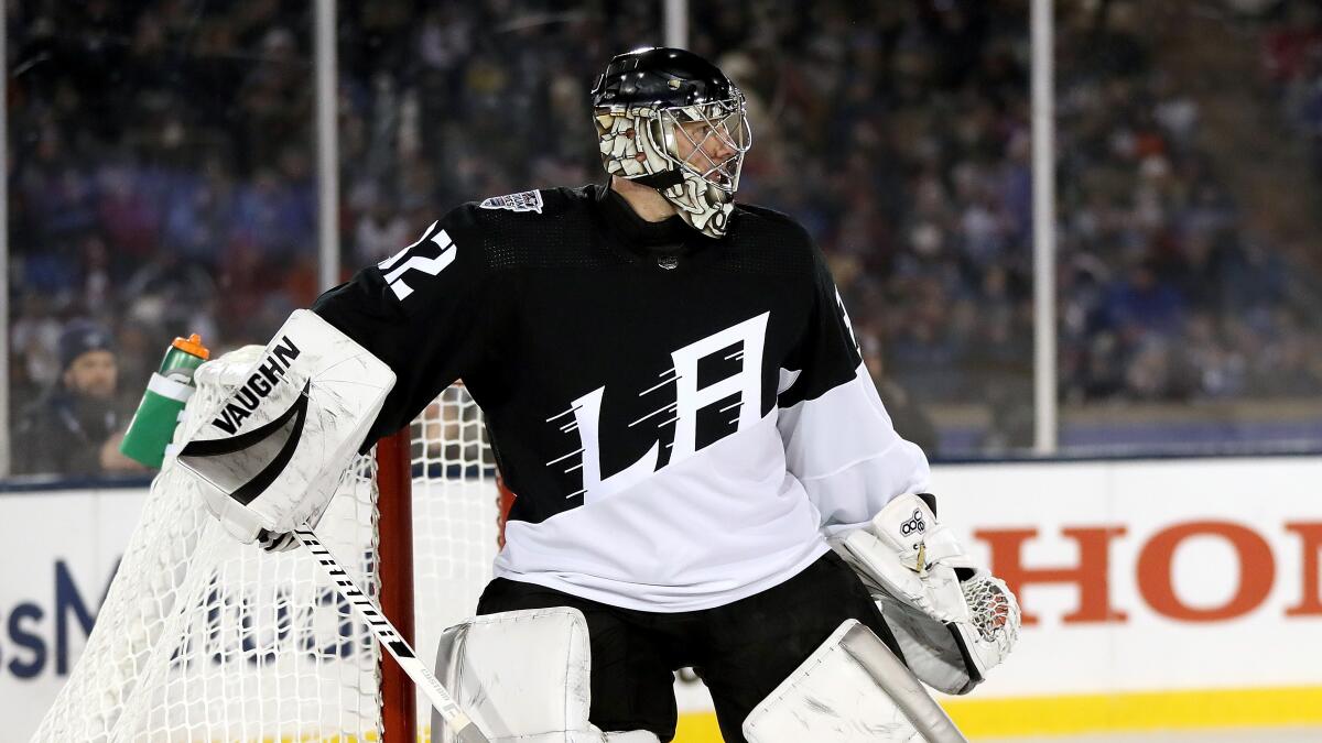 Merchandise is displayed during the LA Kings/NHL Stadium Series News  Photo - Getty Images