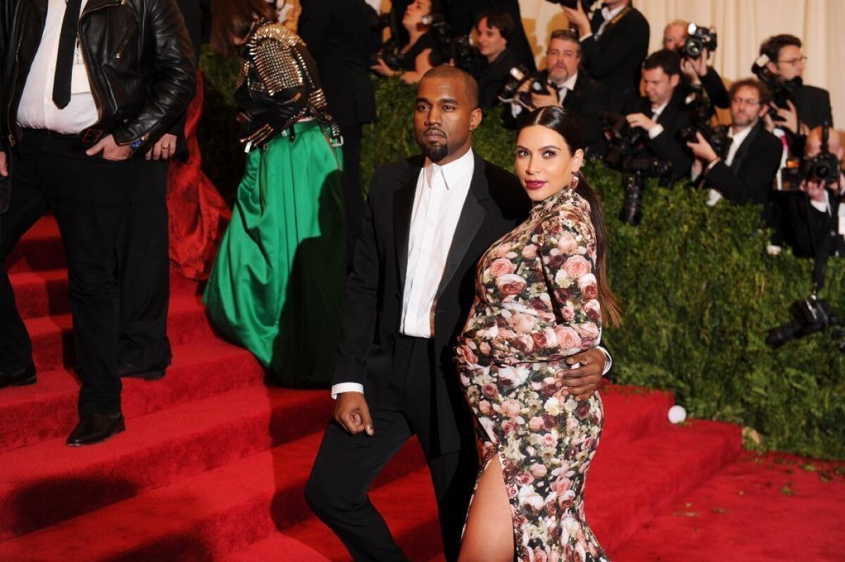 Kanye West and Kim Kardashian attend the Costume Institute Gala in New York City.