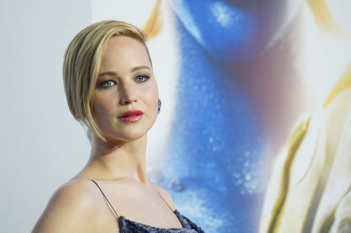 Actress Jennifer Lawrence attends the "X-Men: Days of Future Past" world premiere in New York City.