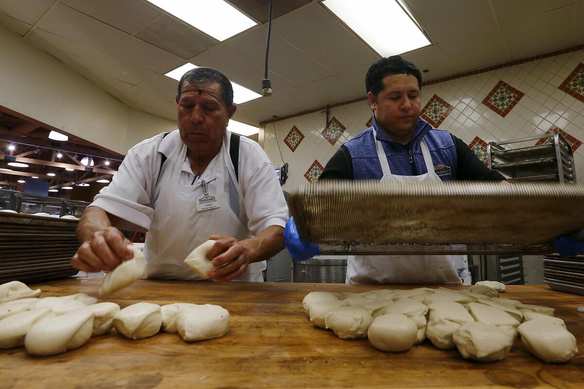 Bakers prepare the daily bread at Northgate