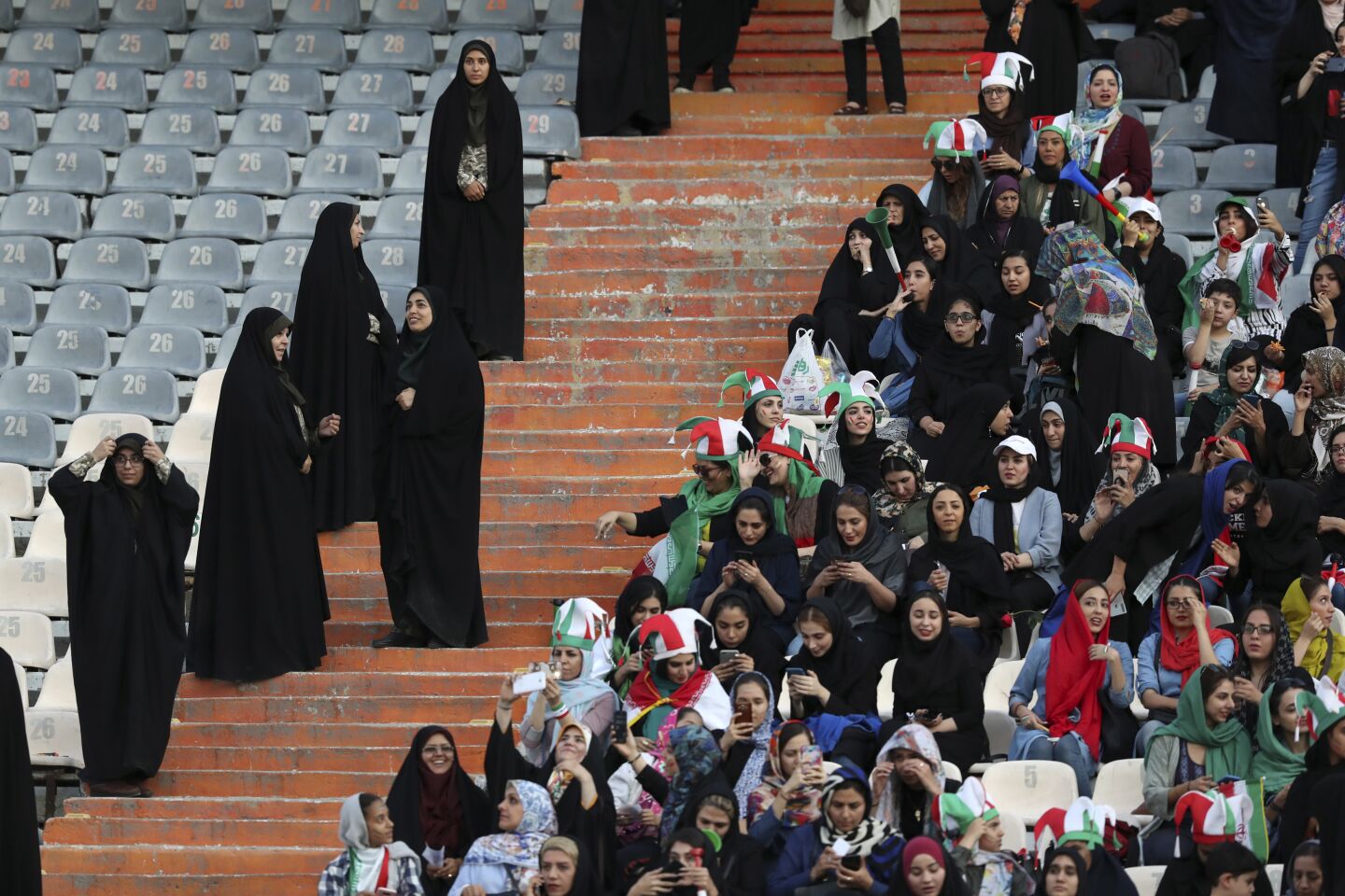 Women attend soccer match in Iran