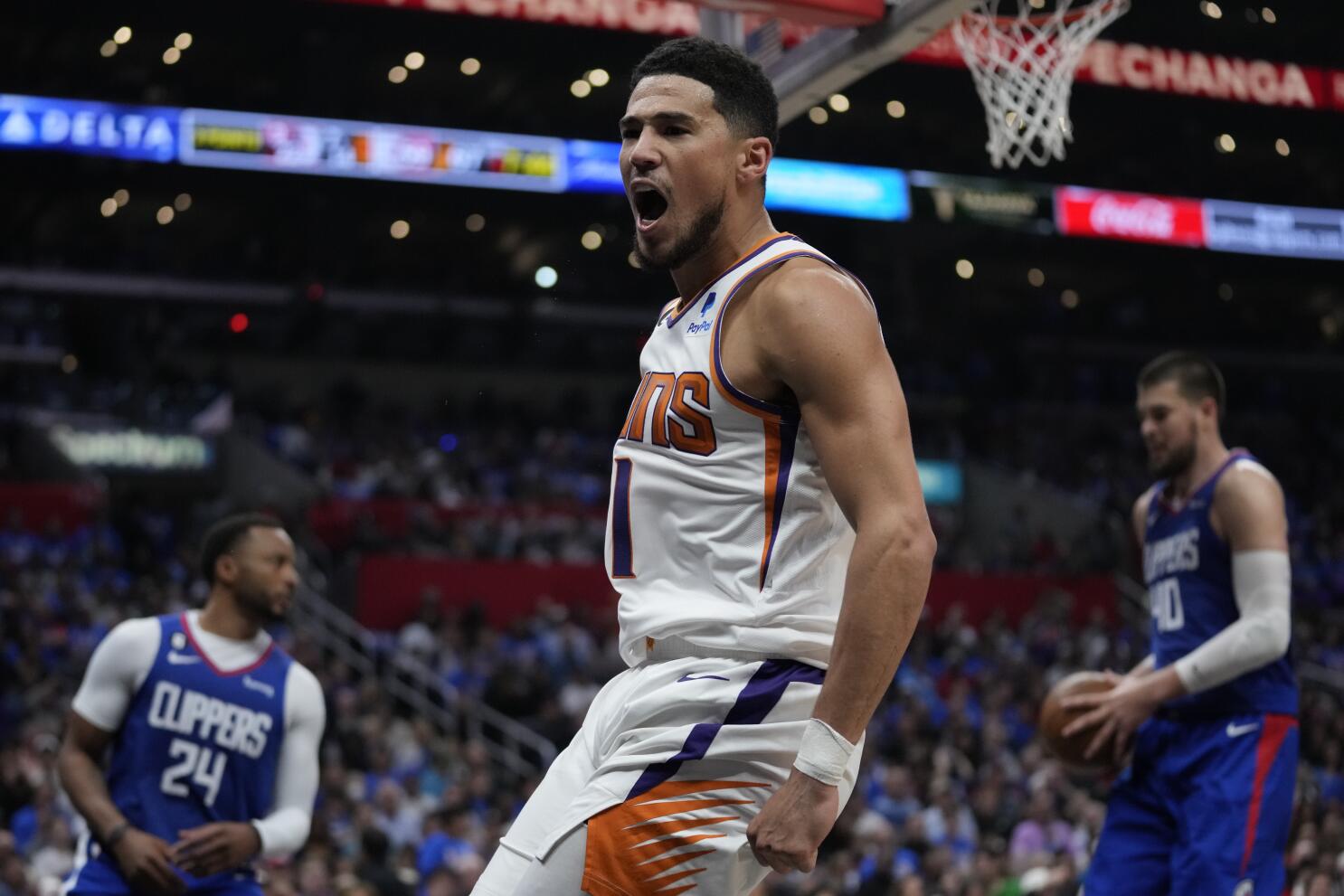 Booker has 45 points, Suns top Leonard-less Clippers 129-124 - The San Diego  Union-Tribune
