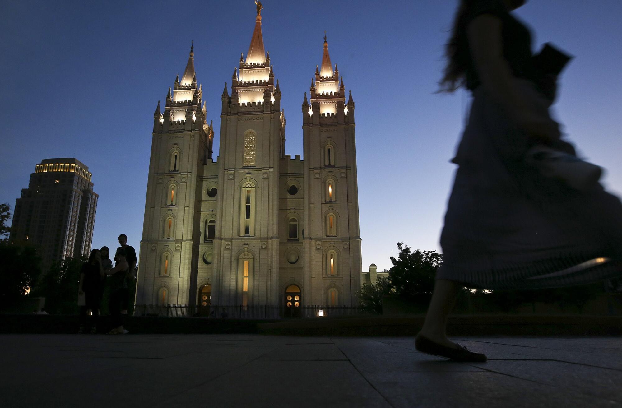 The Salt Lake Temple in Salt Lake City, Utah.