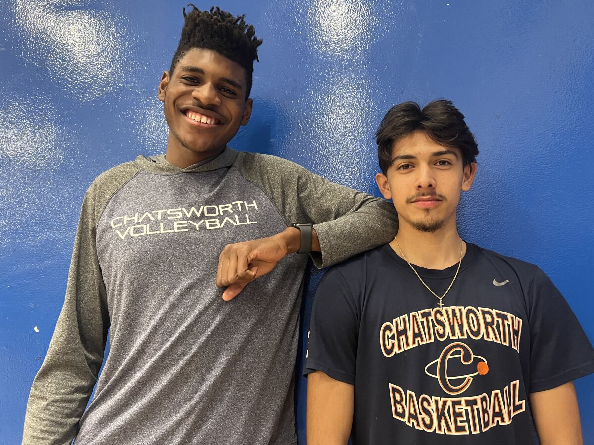 Jamaal Unuakhalu, left, and Tim Lopez.