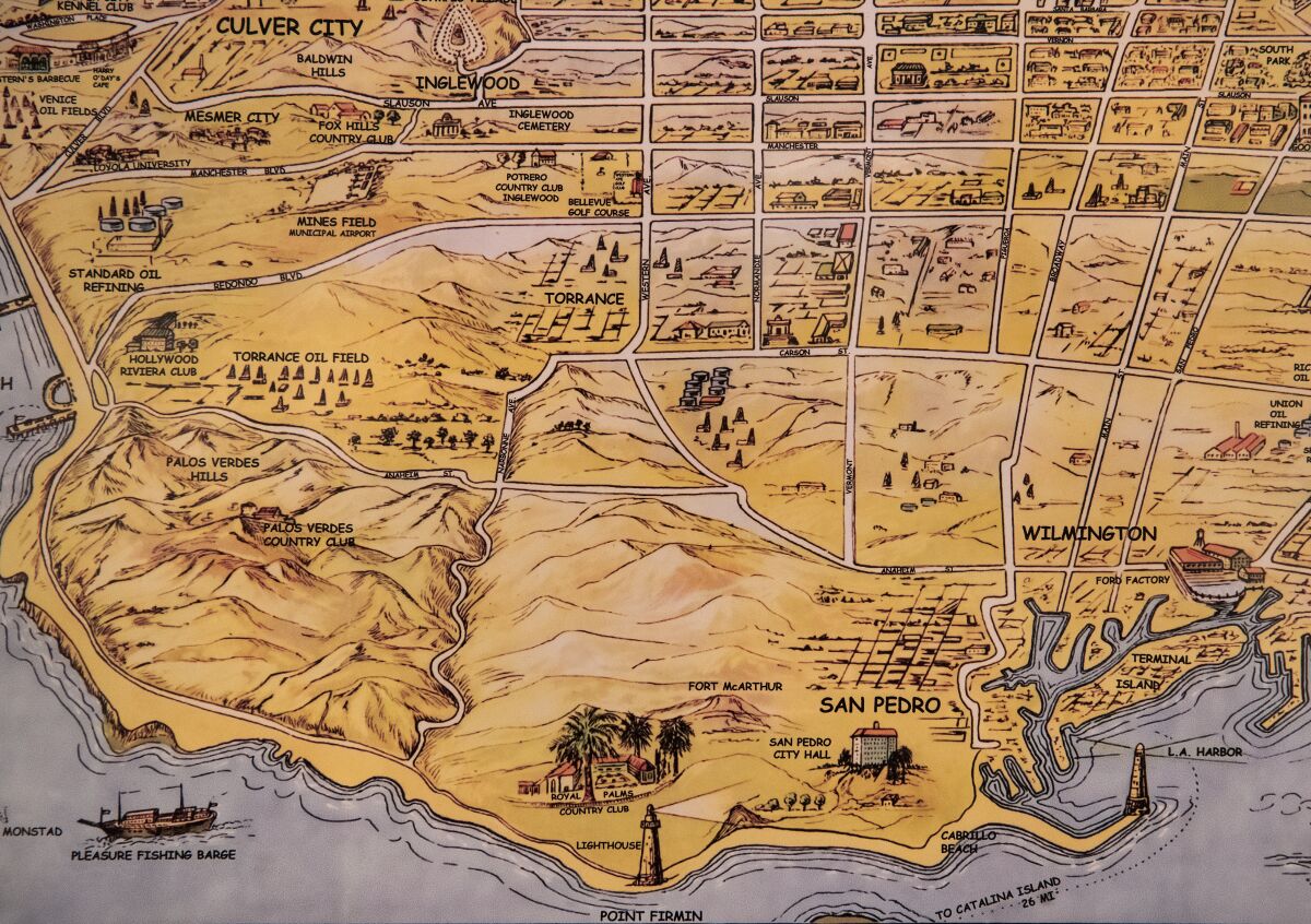 An illustrated map of L.A.
