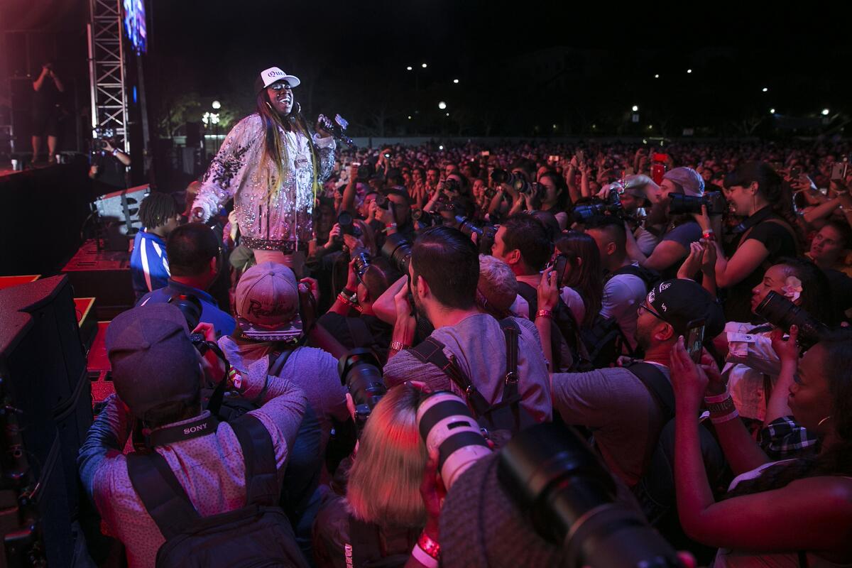 Missy Elliot on the Main Stage day one of the FYF Fest at Exposition Park. (Robert Gauthier/Los Angeles Times