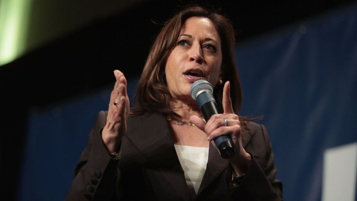 California Sen. Kamala Harris unveiled executive actions she would do as president to make it easier for young immigrants to get legal status