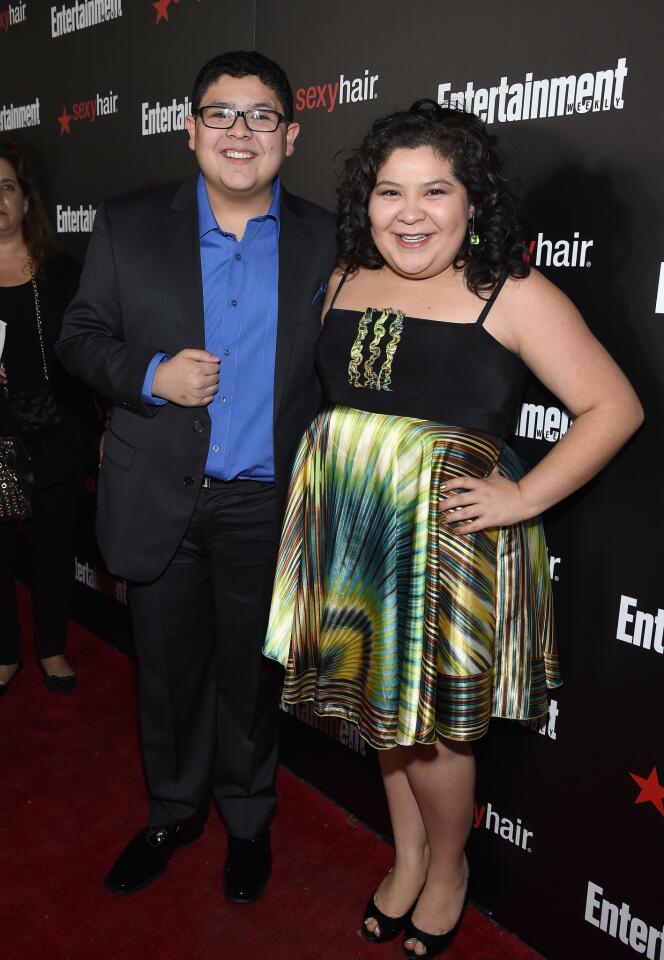 Actors Rico Rodriguez, left, and Raini Rodriguez attend Entertainment Weekly's celebration honoring the 2015 SAG awards nominees.
