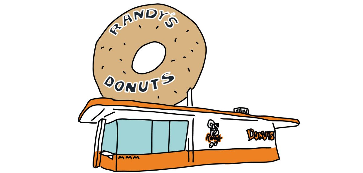 Illustration of Randy's Donuts