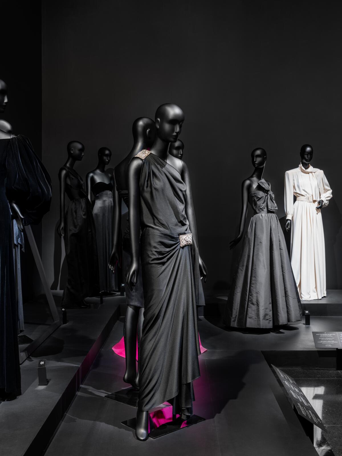Evening dresses, capes and jewelry are on view at OCMA for "Yves Saint Laurent: Line and Expression."