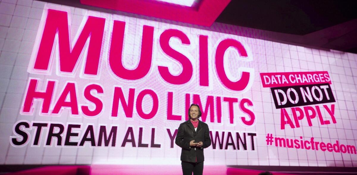 T-Mobile CEO John Legere, shown at a company event Wednesday in Seattle.