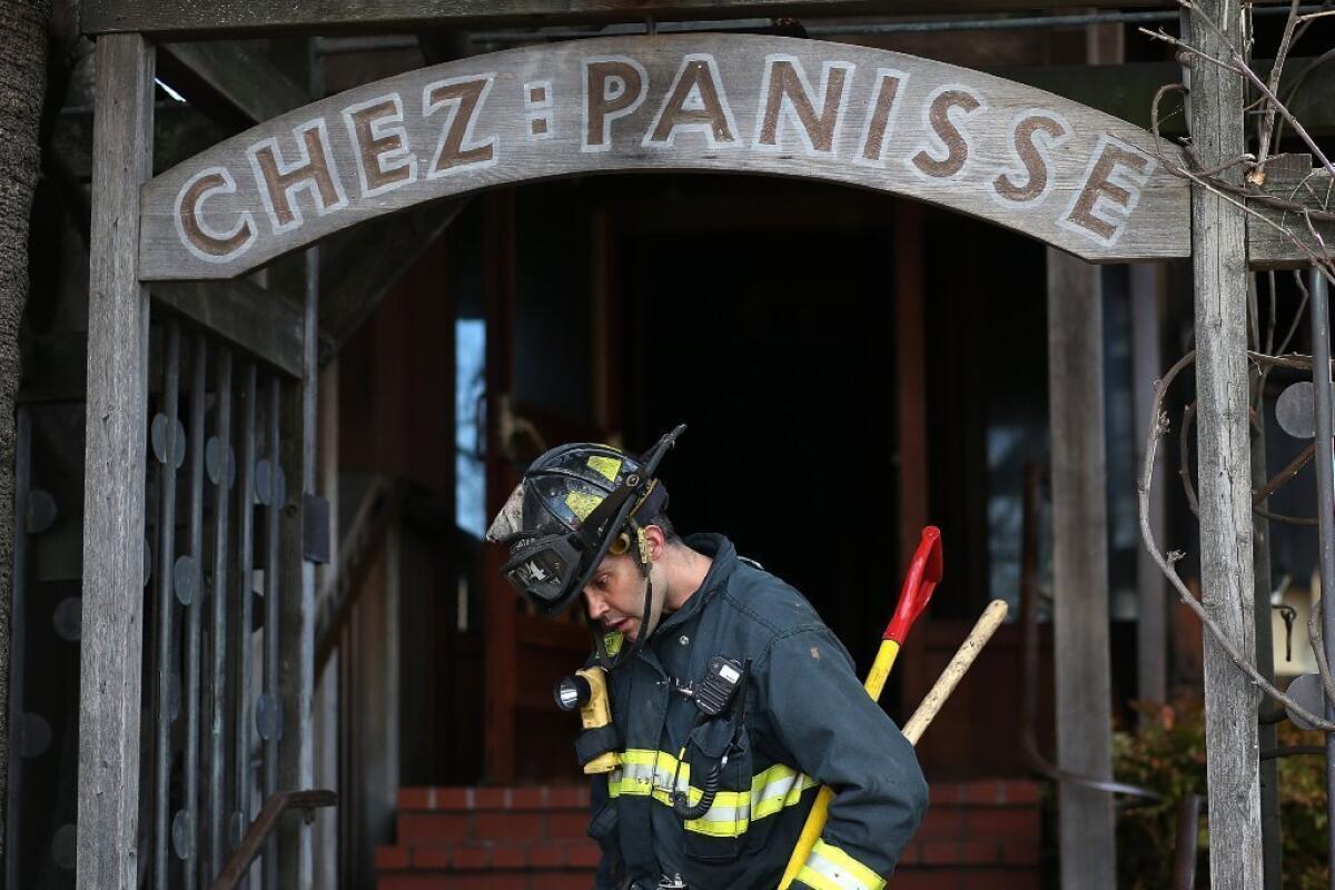 A fire broke out at the famed Chez Panisse in Berkeley early Friday morning.