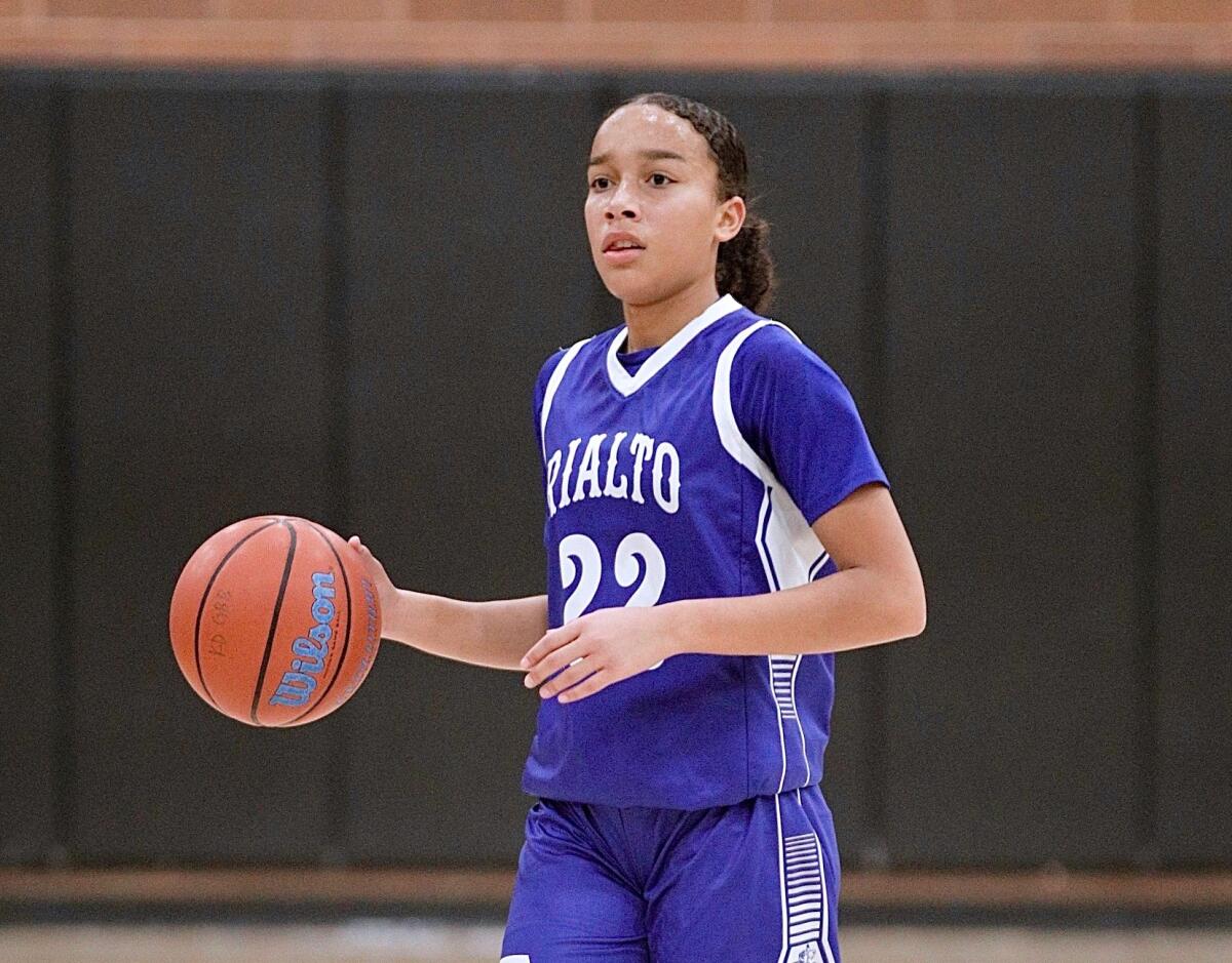 Rialto High junior guard Carrington Davis is averaging 28.6 points, 12.5 rebounds, 5.3 assists and 4.5 steals a game.
