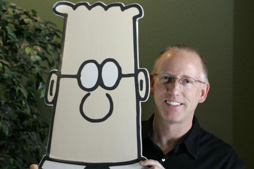 Scott Adams is the creator of Dilbert, a long-running comic strip that pokes fun at office-place culture. 