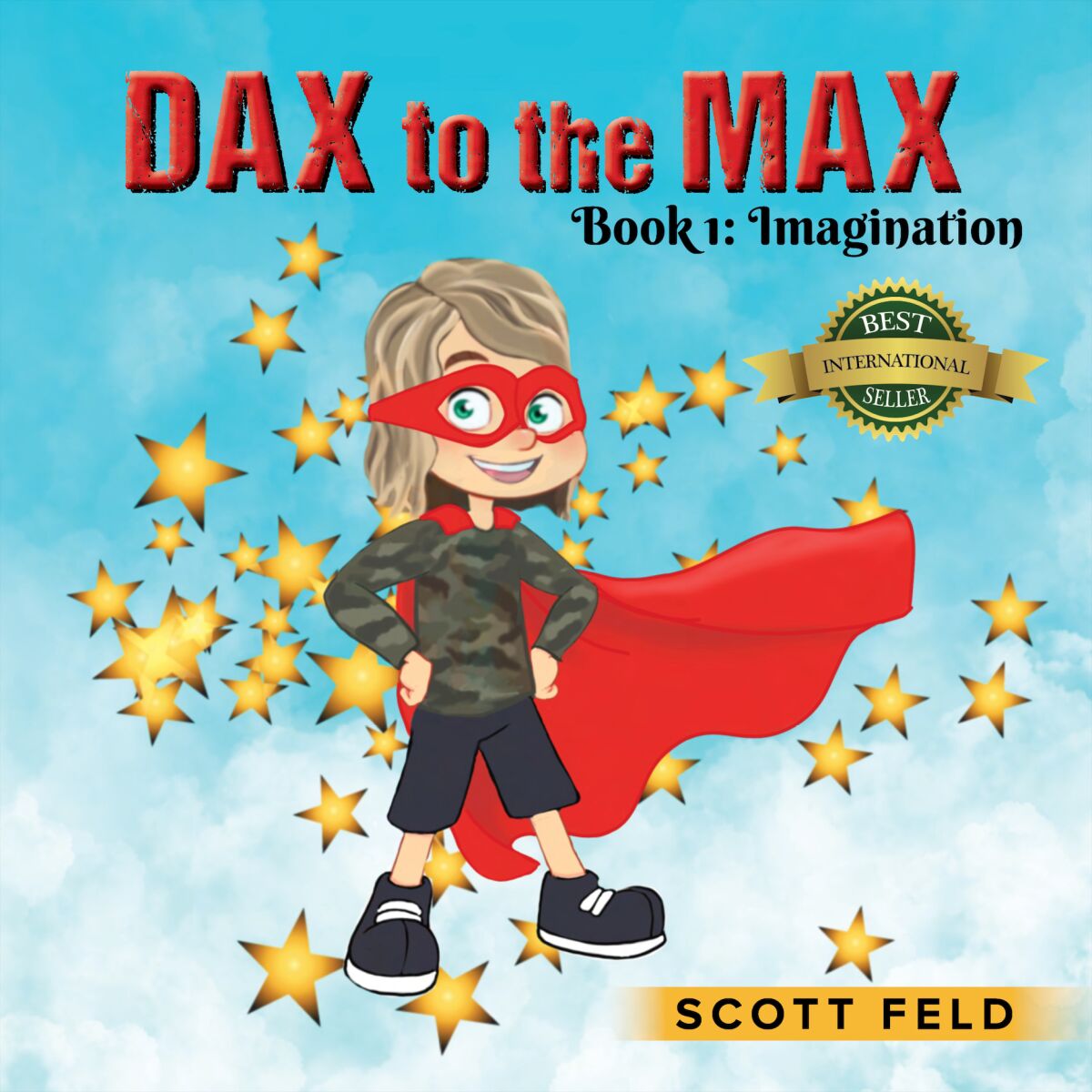 Capa do livro Dax au Max.  O livro é um best-seller internacional para crianças de 3 a 7 anos.