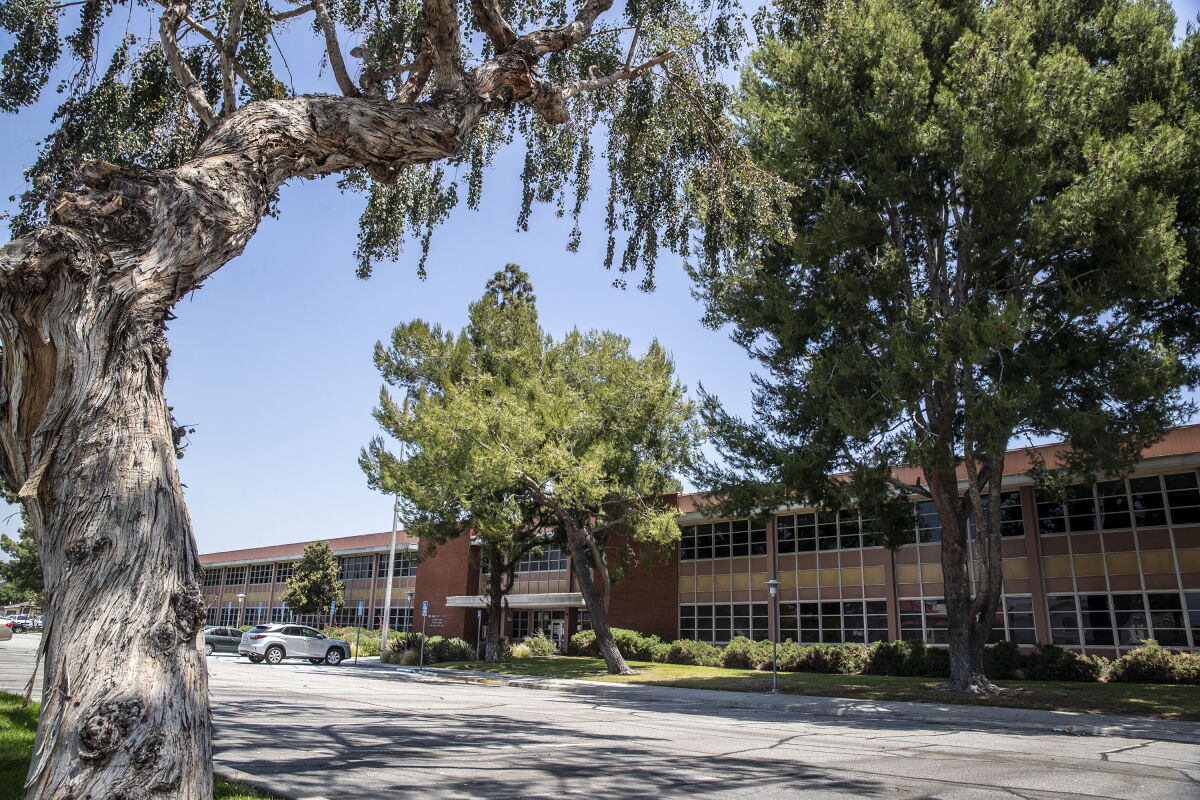 Exterior view of the shuttered MacLaren Children's Center in El Monte.