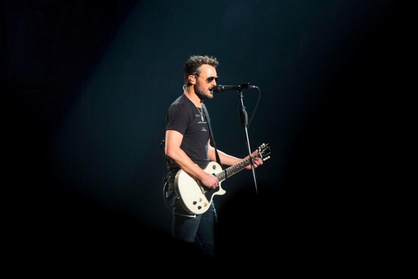 LOS ANGELES, CA - MARCH 31, 2017: Eric Church at The Staples Center in Los Angeles, CA., on Friday, March 31, 2017. (Jenna Schoenefeld for The Los Angeles Times)