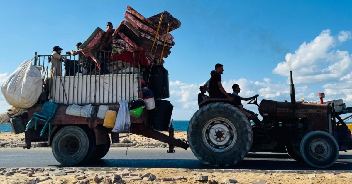 ‘We’re chasing what’s left of life’: Gazans journey back to destruction. ‘We’re chasing what’s left of life’: Gazans journey back to destruction.