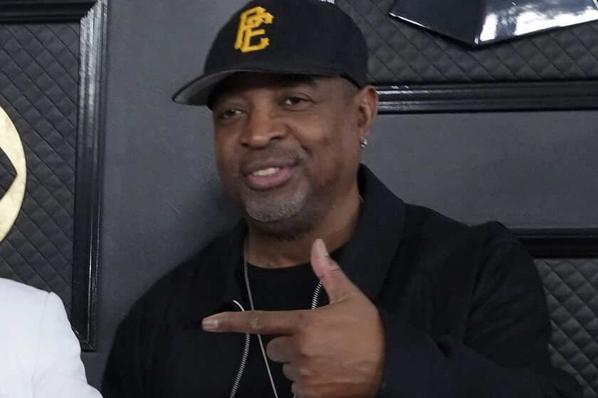 FILE - Chuck D, of Public Enemy, appears at the 65th annual Grammy Awards in Los Angeles on Feb. 5, 2023. Chuck D rounded up several rap greats - including Ice-T, Run DMC and MC Lyte – who offered their firsthand accounts about the anthology of hip-hop in a four-part series “Fight the Power: How Hip Hop Changed the World,” which is currently streaming on PBS platforms through Thursday. (Photo by Jordan Strauss/Invision/AP, File)
