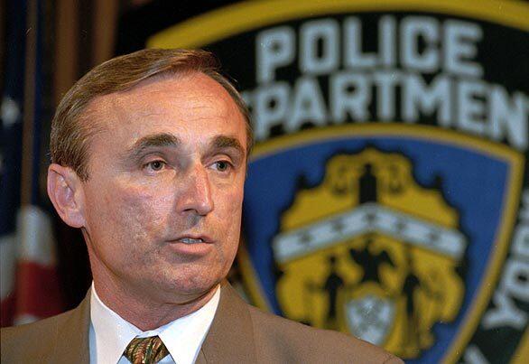 New York Police Commissioner William J. Bratton speaks at a 1994 news conference in New York. On Oct. 2, 2002, Bratton was selected by Los Angeles Mayor James K. Hahn to lead the LAPD.