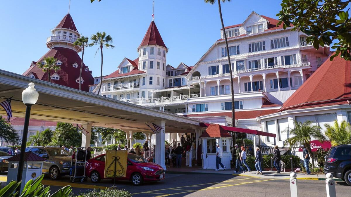 When the resort's upgrade is ultimately finished, the Hotel Del Coronado will have a grand new entryway lined with palm trees that will provide a more imposing arrival experience for people visiting the hotel.