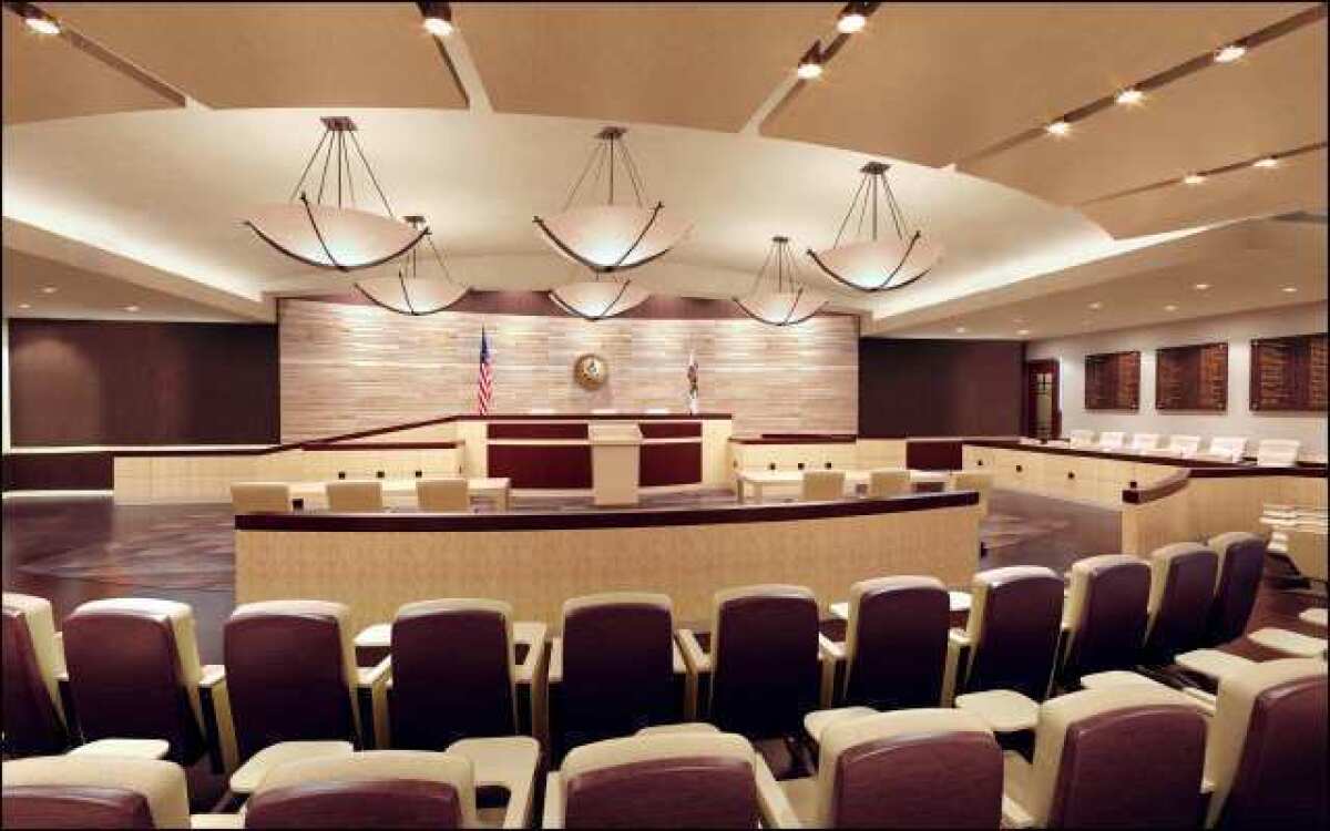 Whittier Law School opened a practice courtroom this month where students can participate in and observe mock trials. They hope California's cut-plagued court system will host authentic court proceedings in the space.