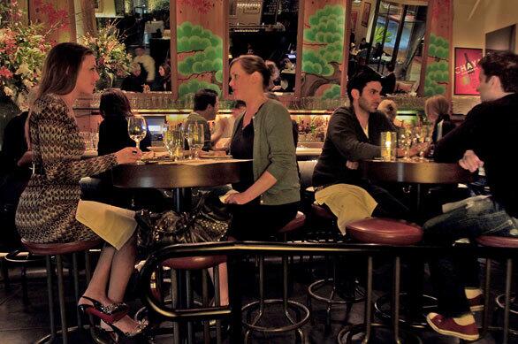 The bar scene at Chaya Brasserie, near Cedars-Sinai Medical Center in Mid-City L.A.
