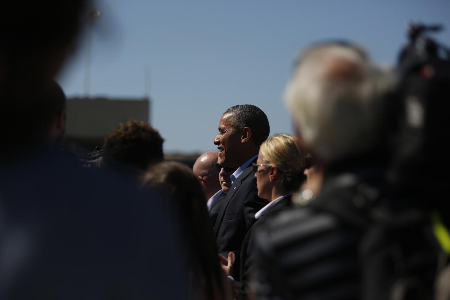 President Obama arrives at LAX