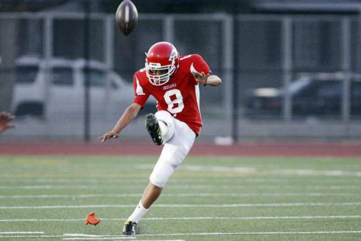 Burroughs kick Jairo Gomez kicks off a nonleague game. The Pacific League season kicks off Thursday between Hoover and Burbank.