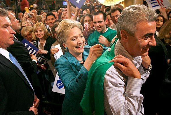 Hillary Clinton celebrates