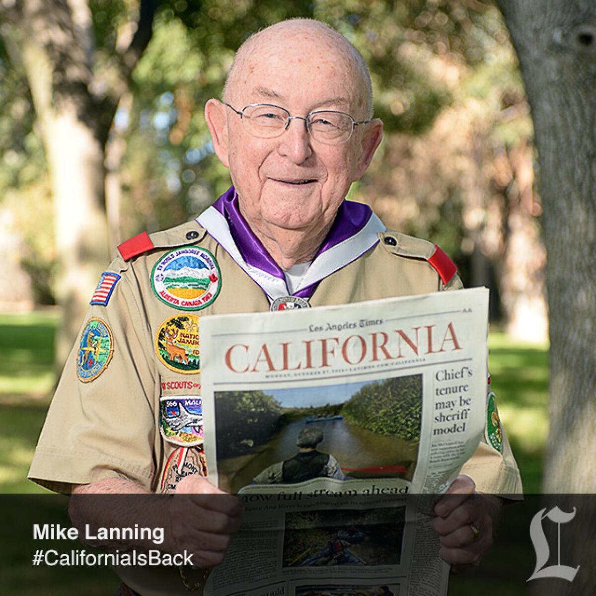 Mike Lanning, Boy Scouts of America - Western Los Angeles County Council.