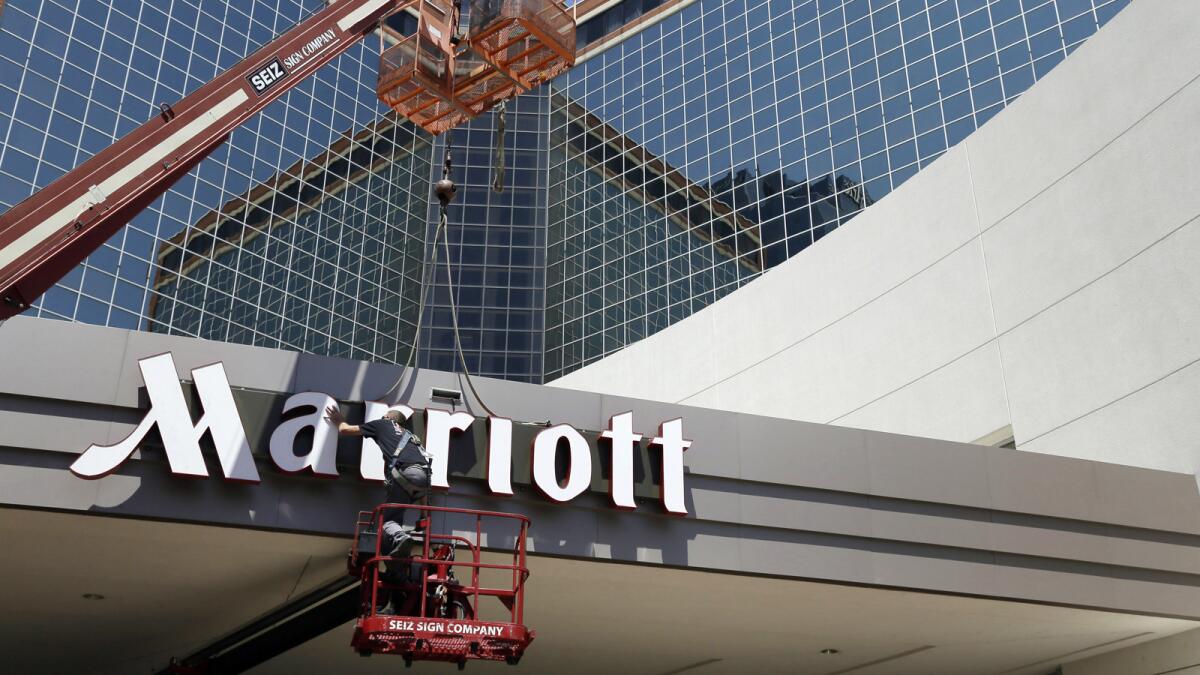 Marriott said there was a breach of its database in September, which had guest information related to reservations at Starwood properties.