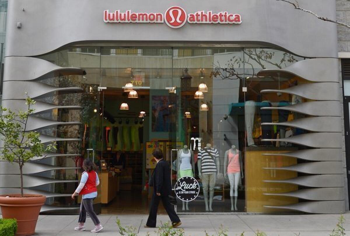 A Lululemon Athletica store in Glendale.