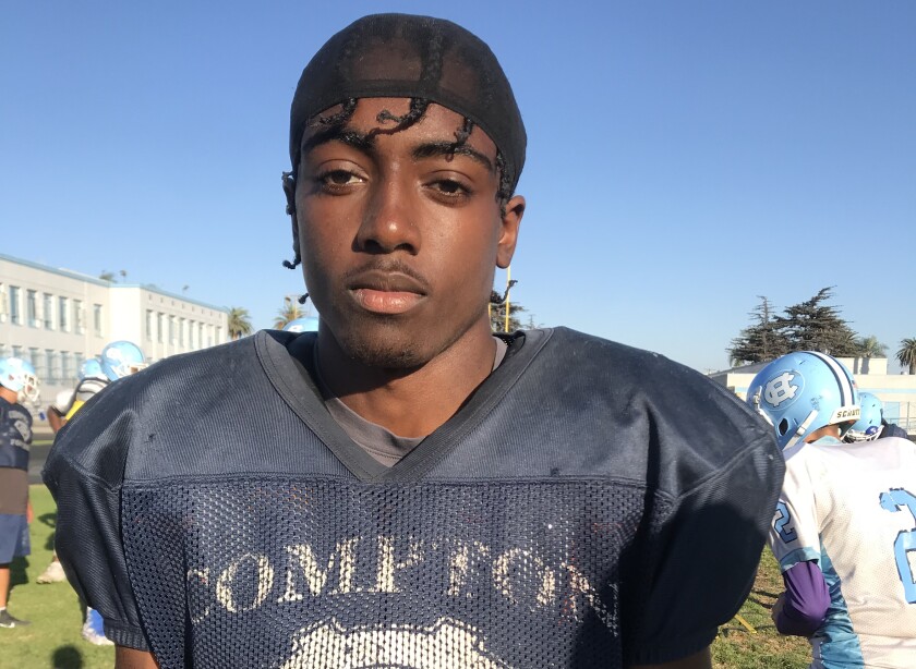 Running back Jaishawn Smith leads Compton with 1,299 yards rushing.