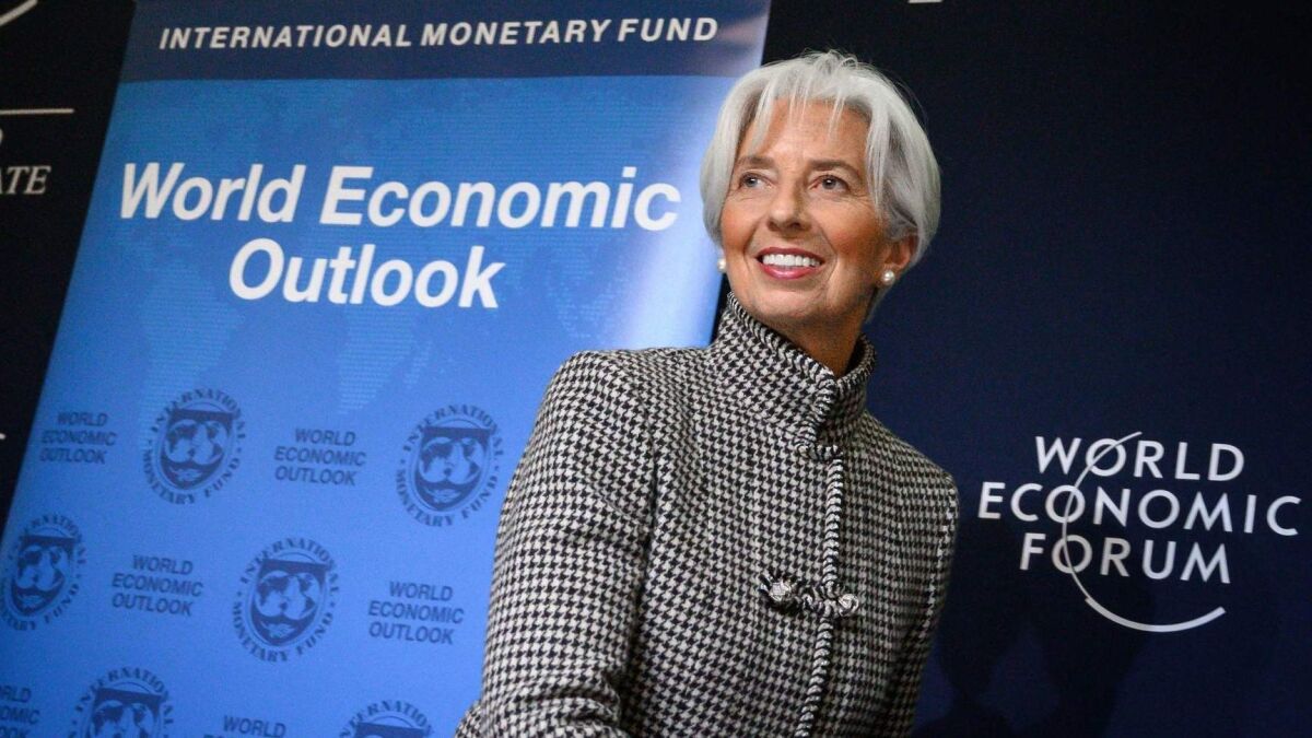 The International Monetary Fund, led by Christine Lagarde, is predicting global growth of 3.5% this year — down from the 3.7% expected in October.