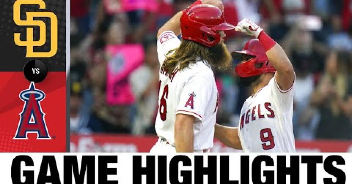 Angels vs. Padres highlights Los Angeles Times