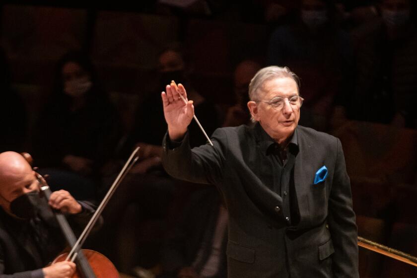 Michael Tilson Thomas conducts the L.A. Philharmonic on Friday, Jan. 7.