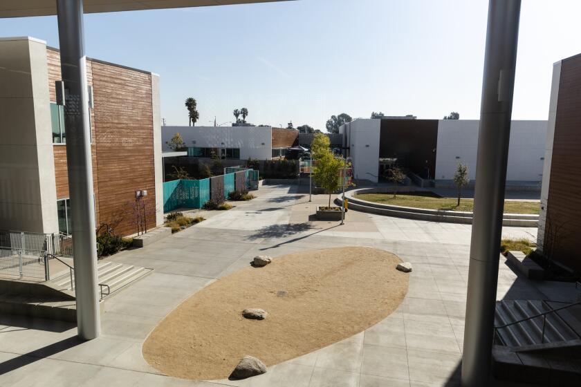 The preschool through sixth grade campus of Logan Memorial Educational Campus at Logan Heights in San Diego on Tuesday, March 15, 2022. The San Diego Unified campus will have prenatal through high school programs by fall.