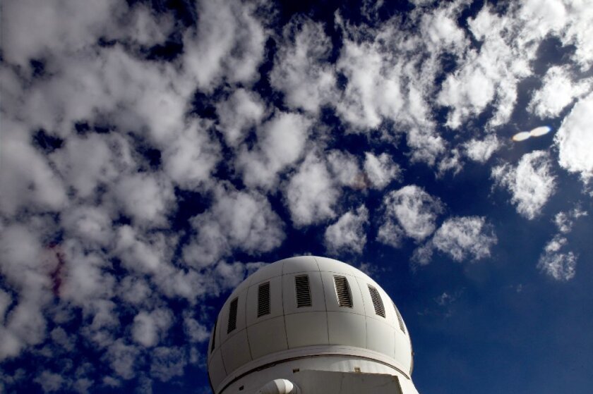 The dome of the Big Bear Solar Observatory, which houses a 1.6-meter solar telescope.