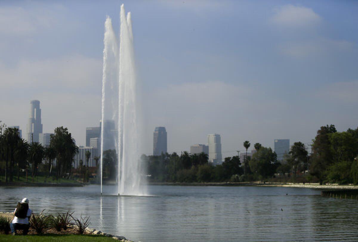 Echo Park Lake's two-year, $45-million makeover is complete.