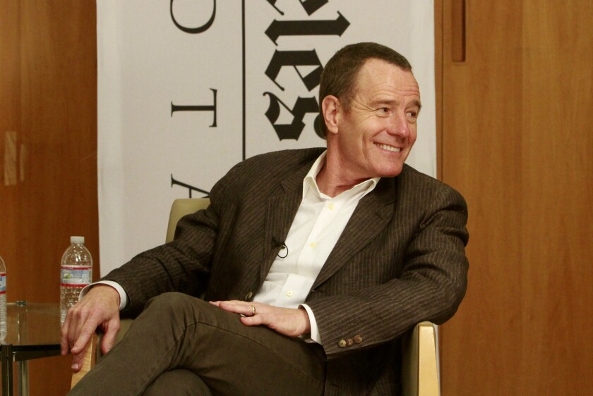 Bryan Cranston, photographed at a Los Angeles Times panel, is developing a television show based on the kids' book "The Dangerous Book for Boys."