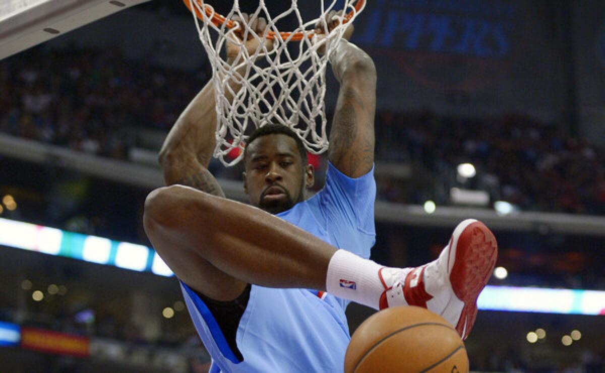 Clippers center DeAndre Jordan dunks during a Dec. 1 loss to the Indiana Pacers. Jordan is having an All-Star-caliber season.